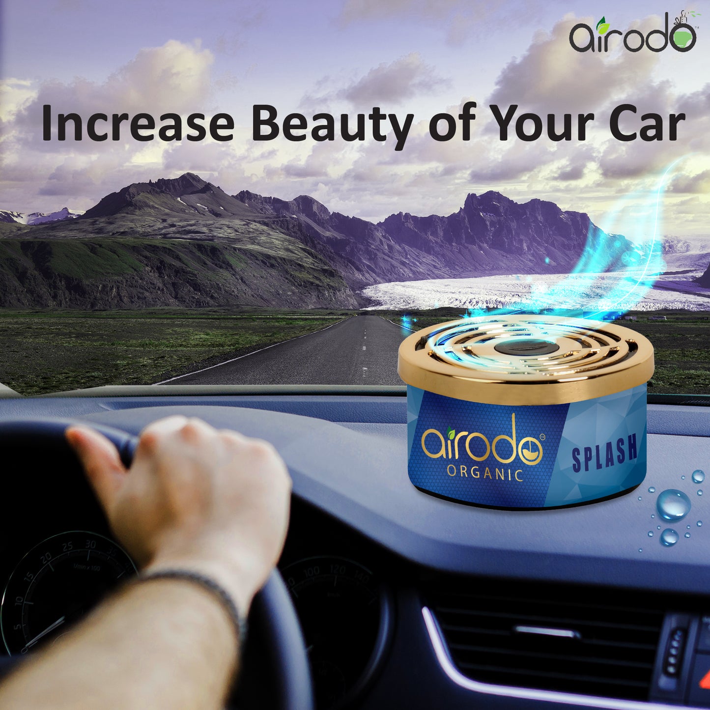 Dual Technology Organic Splash Air Fershner for Car Fragrance