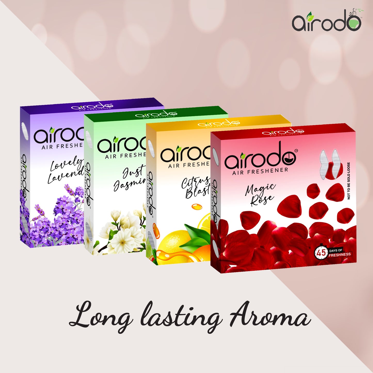 Air Freshener Blocks| Lasts Up To 45 Days | 24H Protection | Pack of 4