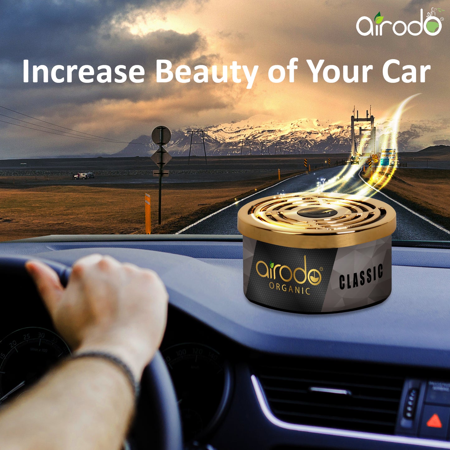 Organic Classic Car Perfume, Air Freshener to Freshen up Your Car - 40 g