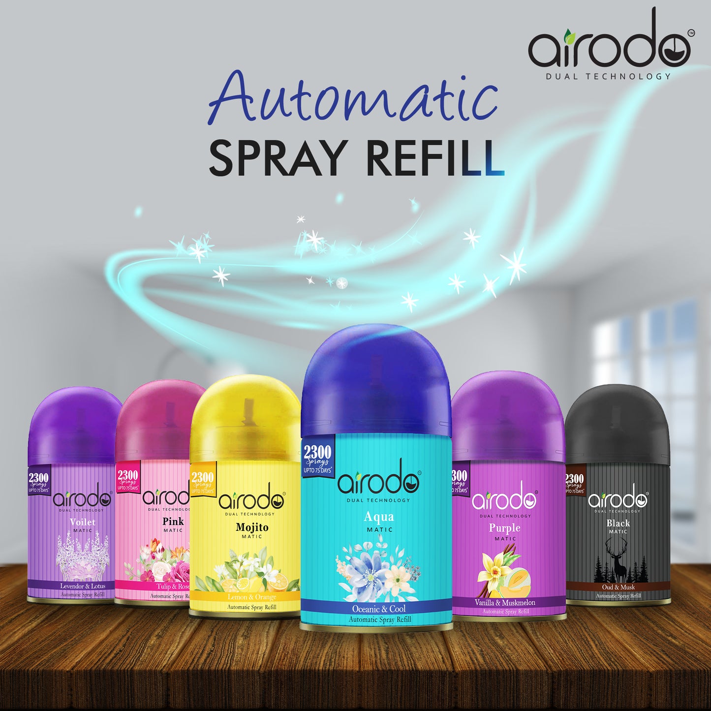 Aqua Matic Cool Automatic Air Fragrance Long lasting upto 75 days