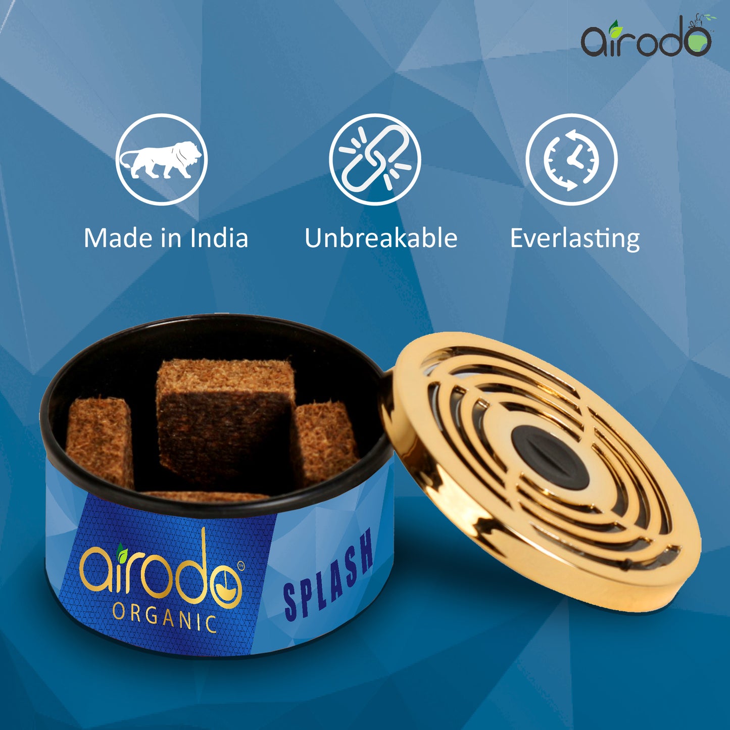 Dual Technology Organic Splash Air Fershner for Car Fragrance