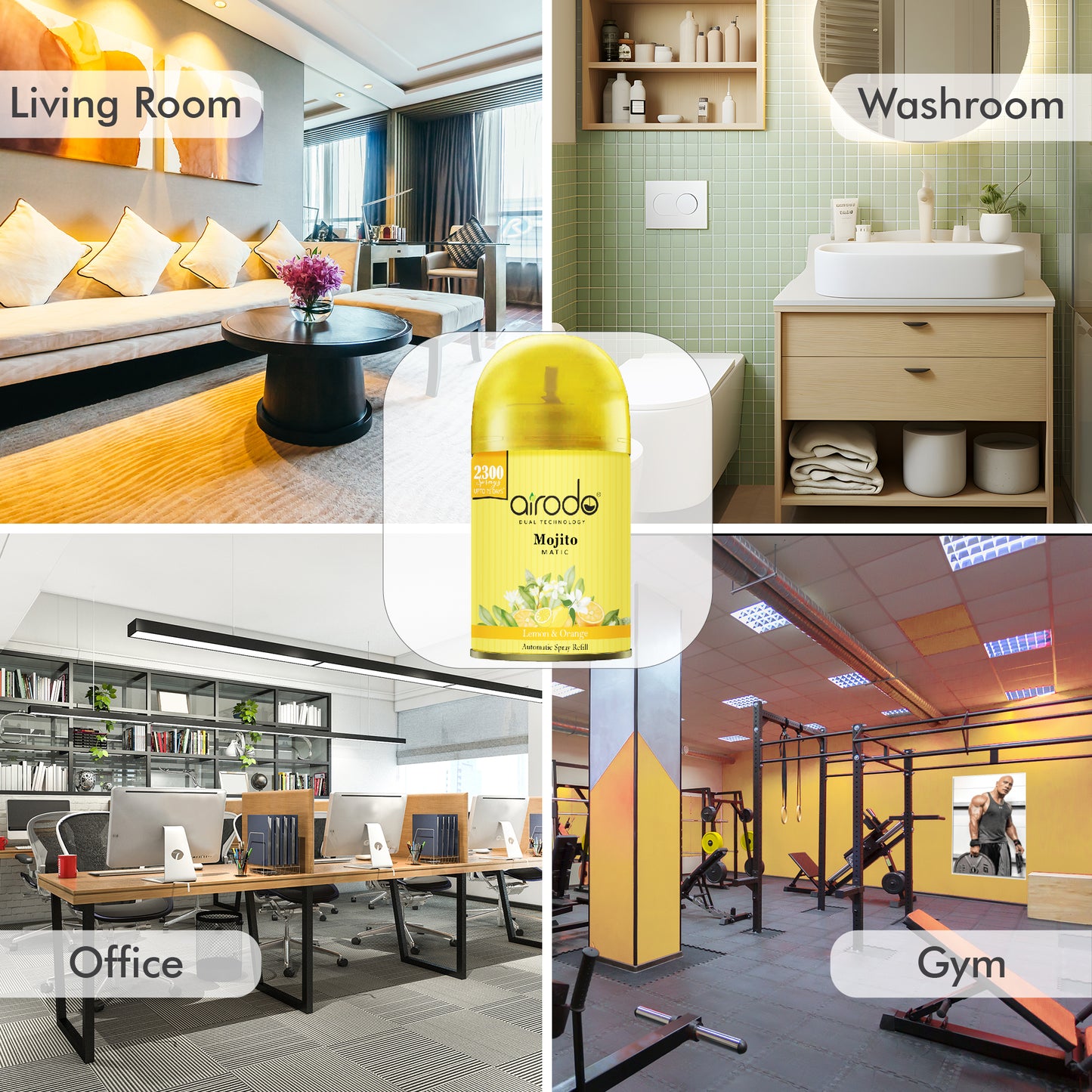 Mojito Matic Automatic Air Fershner lemon and Orange Fragrance