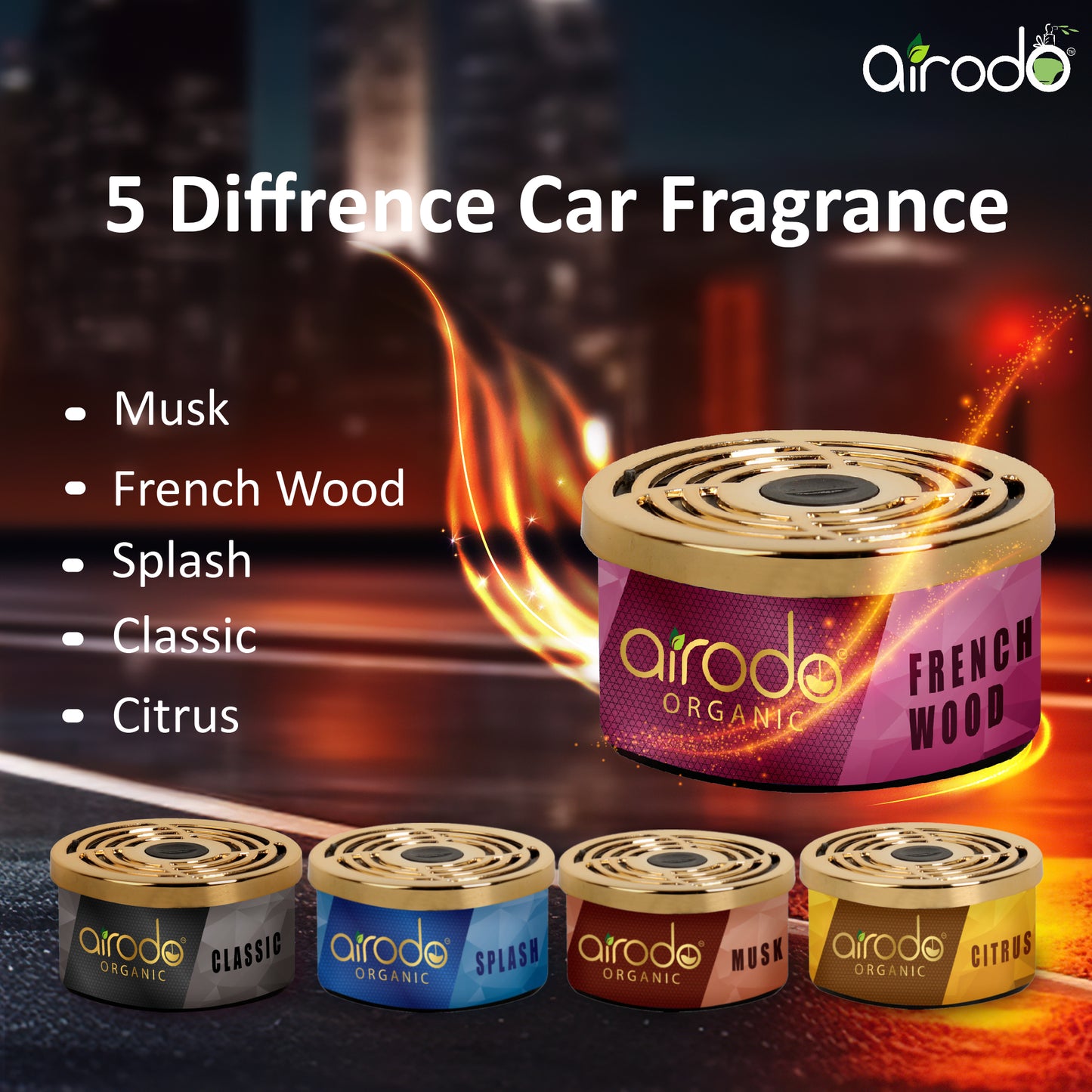 French Wood Organic Car Perfume, Air Freshener to Freshen'up Your Car