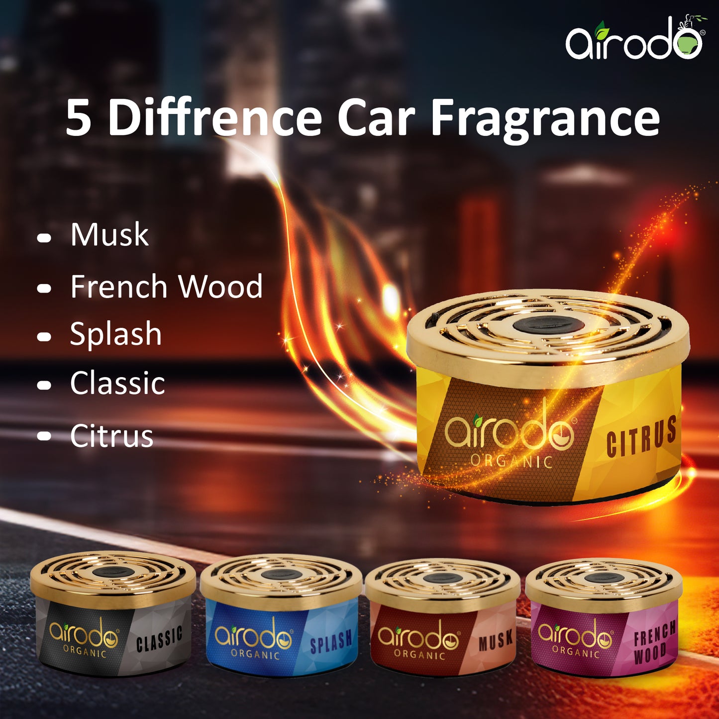 Citrus Organic Car Perfume, Air Freshener to Freshen up Your Car