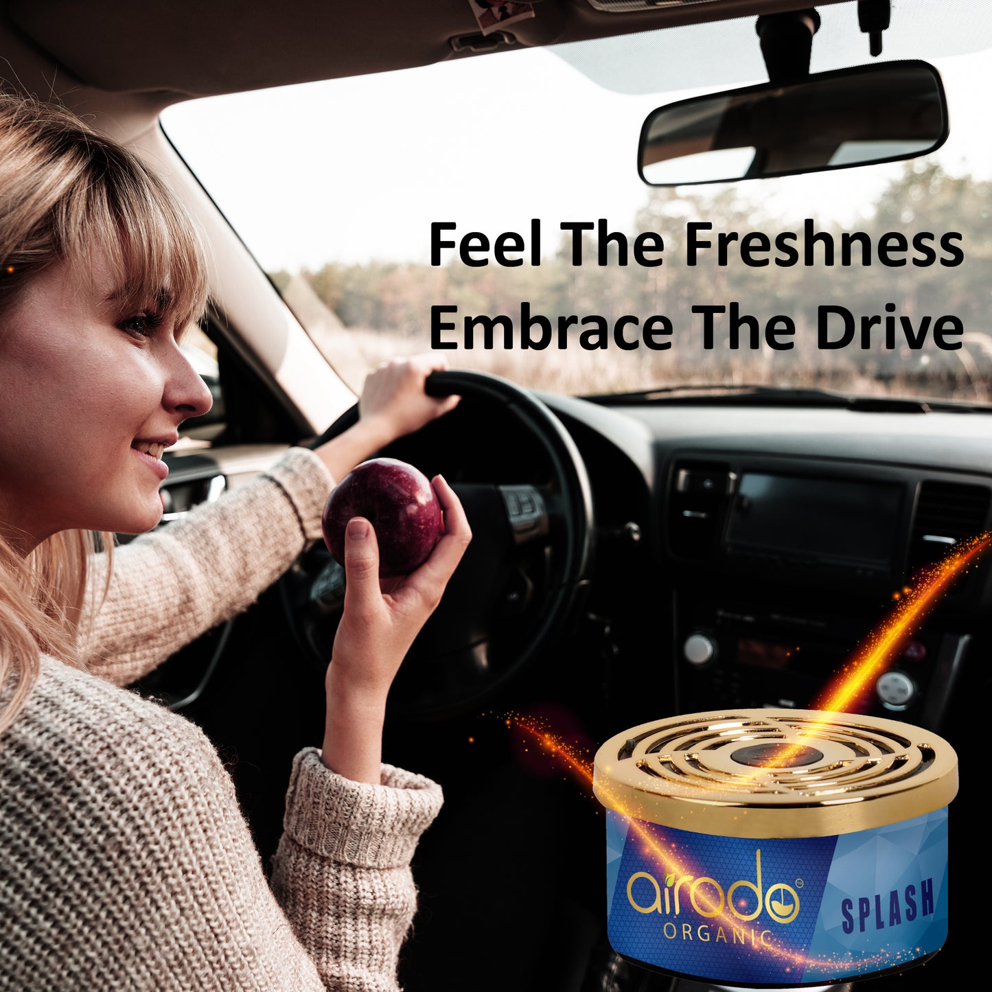 Dual Technology Organic Splash Air Fershner for Car Fragrance