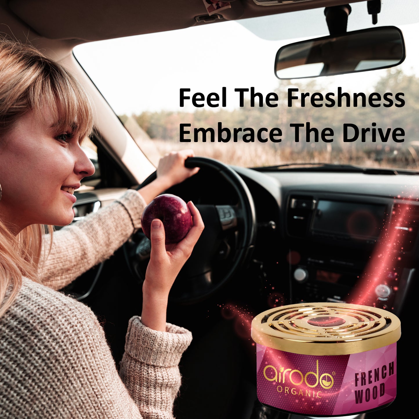 French Wood Organic Car Perfume, Air Freshener to Freshen'up Your Car