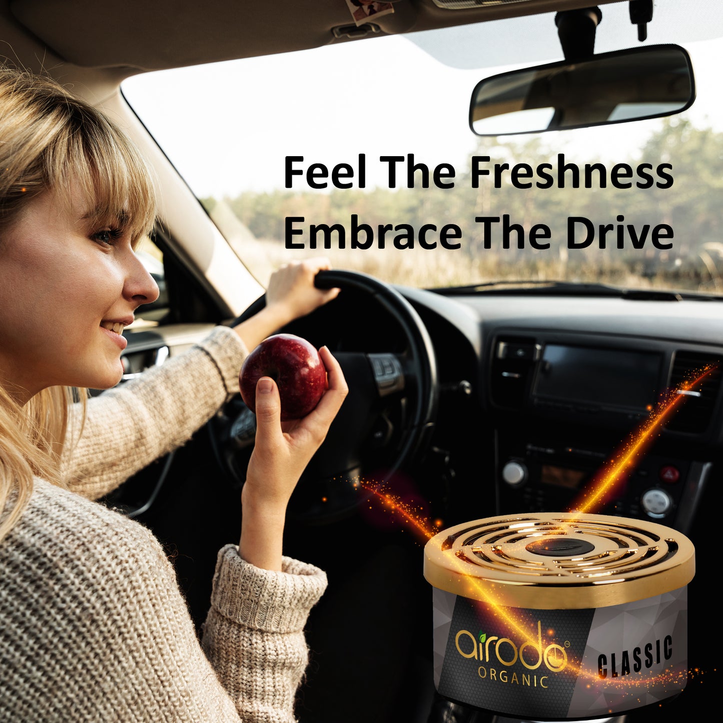 Organic Classic Car Perfume, Air Freshener to Freshen up Your Car - 40 g