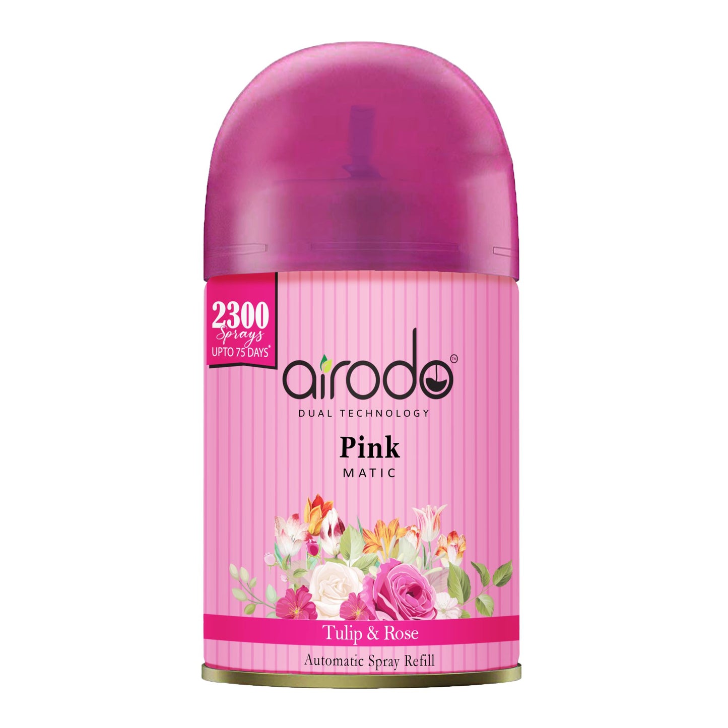 Pink Matic Air Fershner Automatic Tulip & Rose with long lasting Fragrance Booster