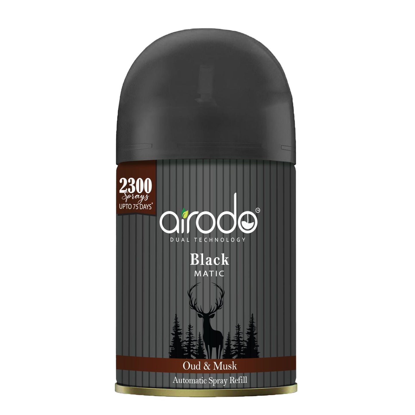 Black Matic Automatic Air Fershner Oud & Musk with long lasting Fragrance Booster