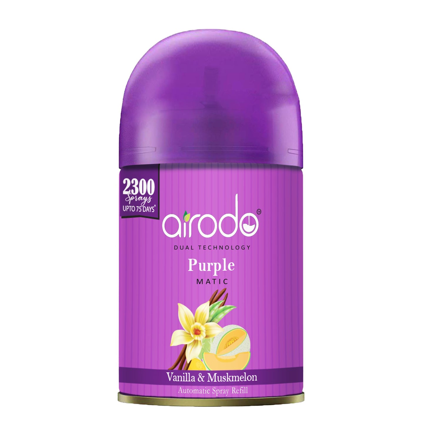 Vanilla and Muskmelon Purple Matic Automatic Air Fershner Oud & Musk with long lasting Fragrance