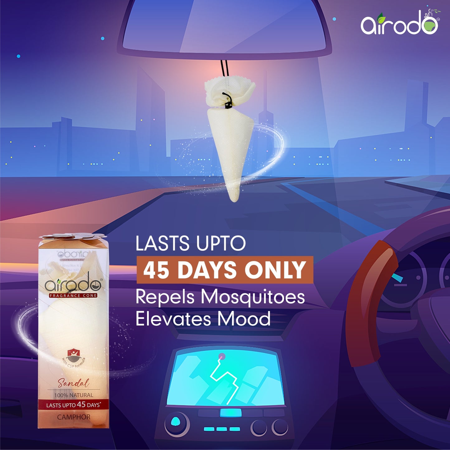 Original Camphor Cone - Room, Car and Air Freshener