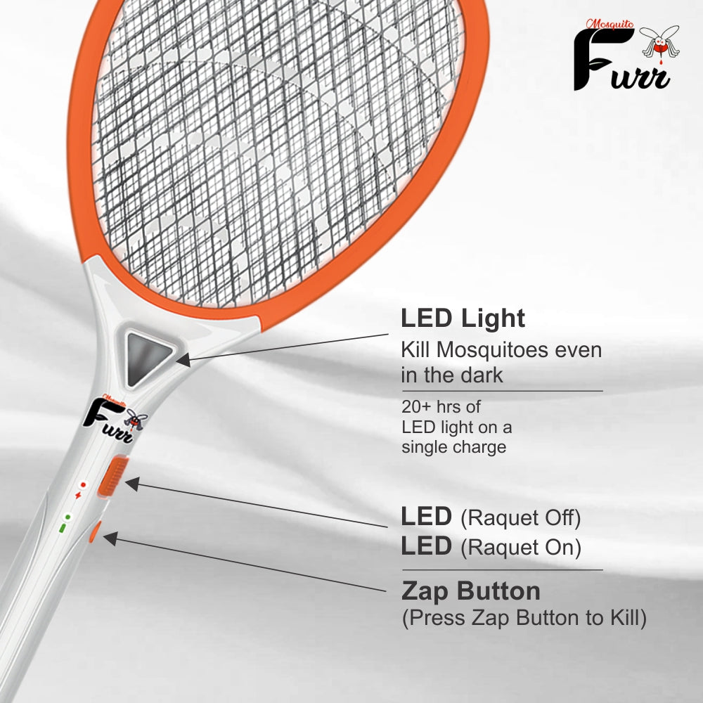 Mosquito Furr Rechargeable Mosquito Racket Fly Swatter Electric Insect Killer Indoor, Outdoor  (Bat)