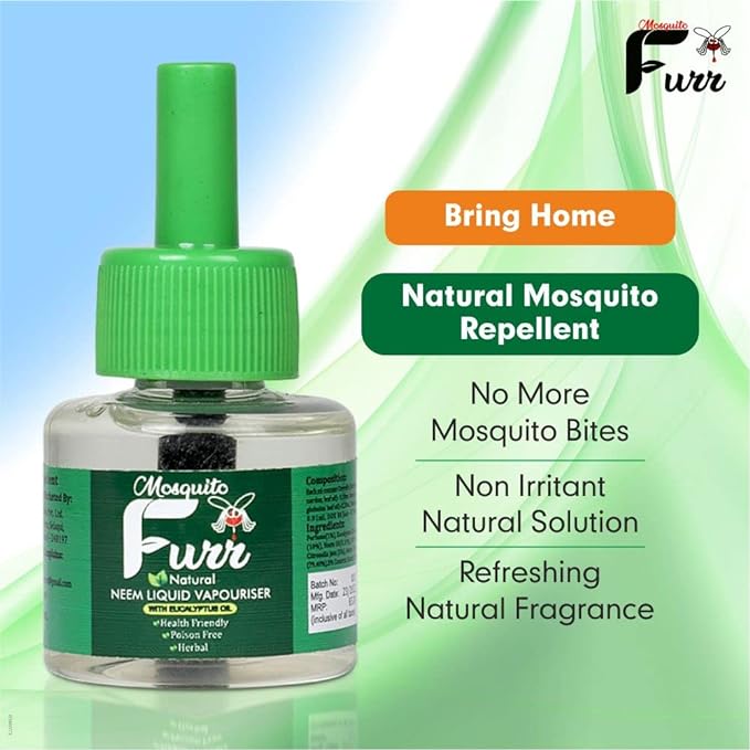 MOSQUITO FURR Completely Herbal I Mosquito Repellent Vapourizer | No Kerosene Oil