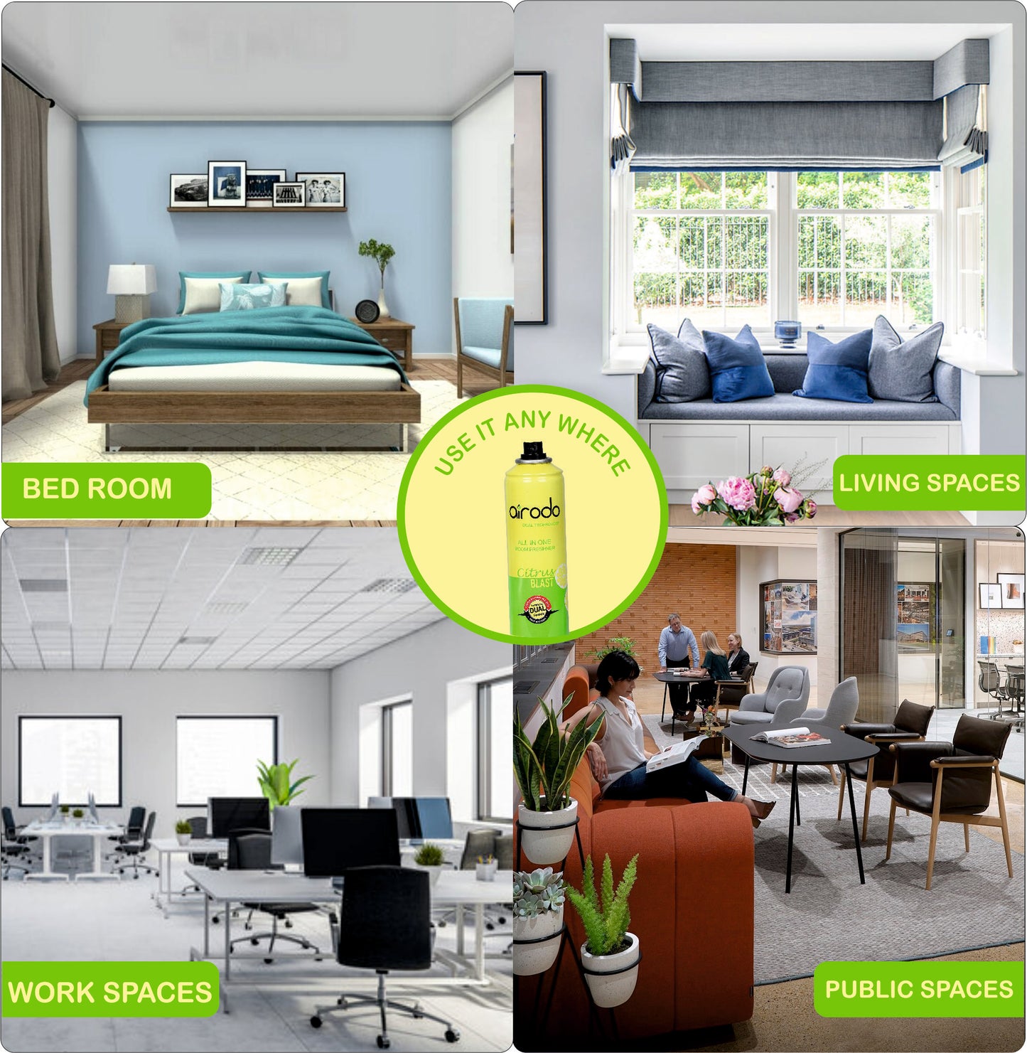 Air Freshener Room Fershner with Dual Technology Spray 250ml