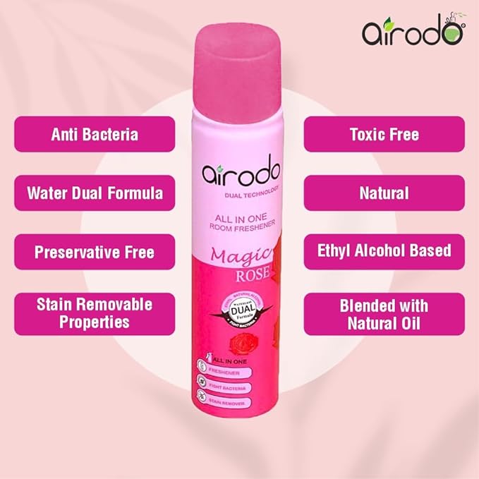 Magic Rose - Kitchen, Bathroom, Toilet and car Air Freshner with Dual technology