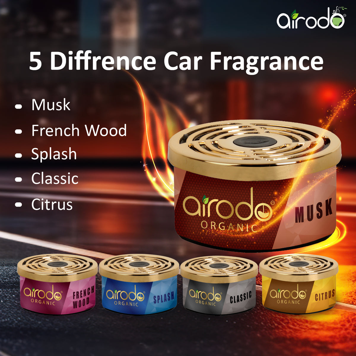 Organic Car Perfume,  Air Freshener to Freshen'up Your Car - 40 g