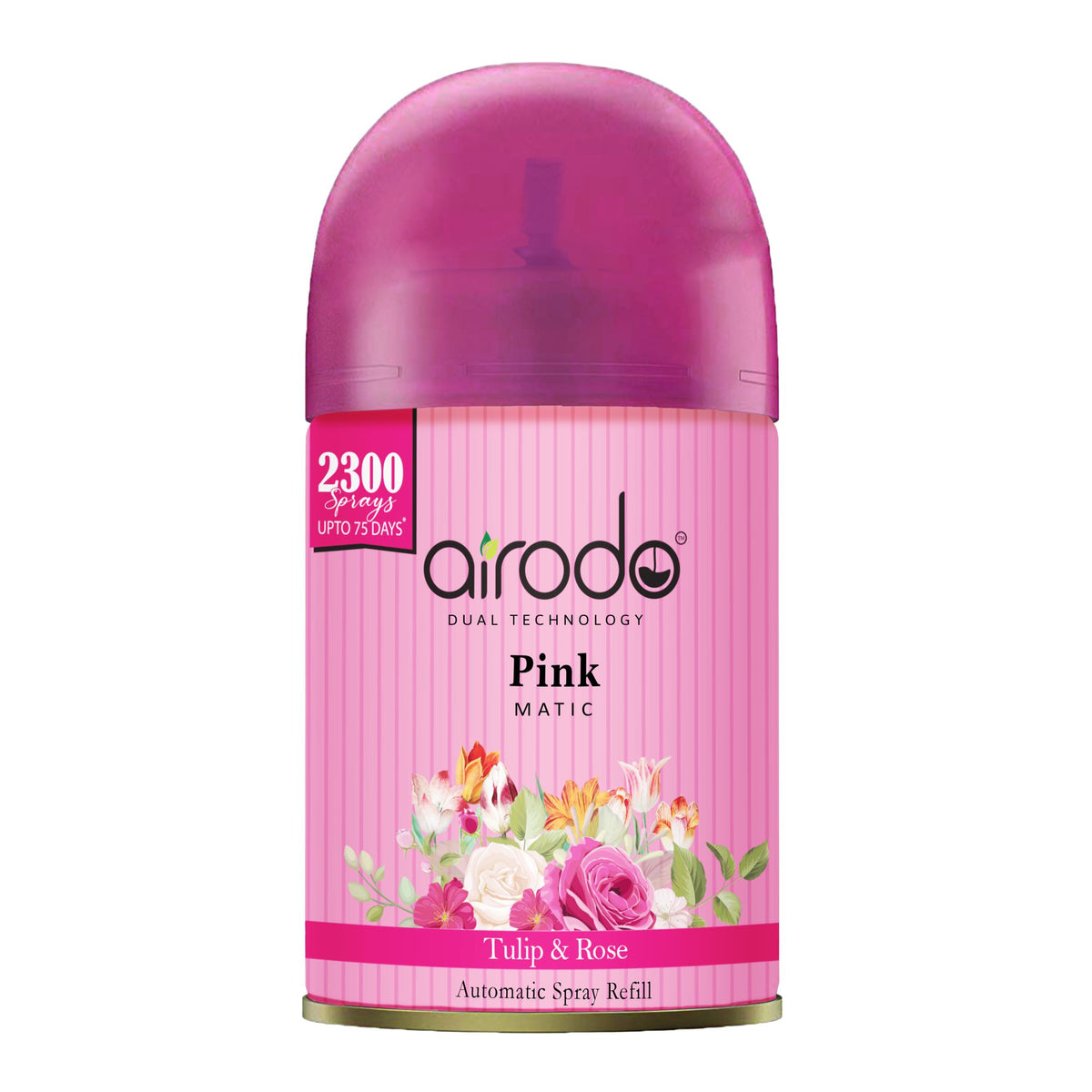 Pink Matic Air Fershner Automatic Tulip & Rose with long lasting Fragrance Booster
