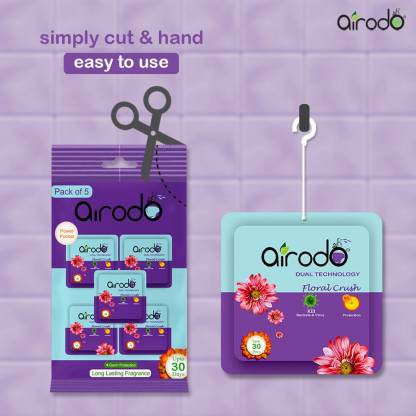 AIRODO Air Freshener Power Pocket Gel | Long Lasting Premium Fragrance Booster Refill  (5 x 10 g)