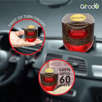 Airodo aer twist, Car Air Freshener, Long-lasting, Spill-proof - Cocktail Crush (Red | Blue | 60g | Pack 02)