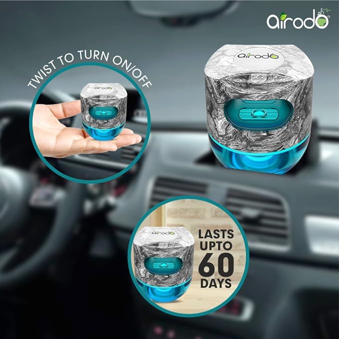 Airodo aer twist, Car Air Freshener, Long-lasting, Spill-proof - Cocktail Crush (Red | Blue | 60g | Pack 02)