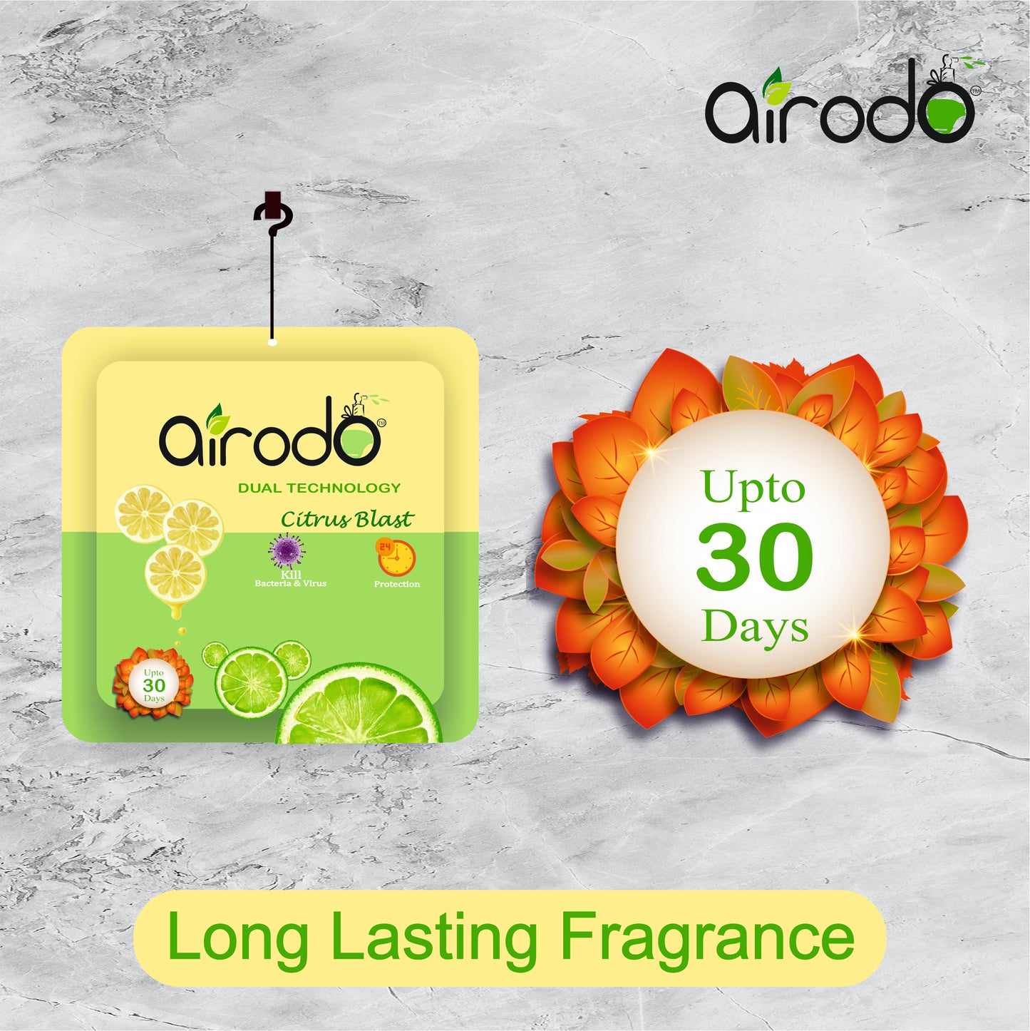 AIRODO Air Room Freshener Power Pocket Gel, Fragrance Booster, Lasts Upto 30 Days, Skin Friendly, Home Fragrance Fresh Scents for Bathroom, Toilet, Living Room, Office