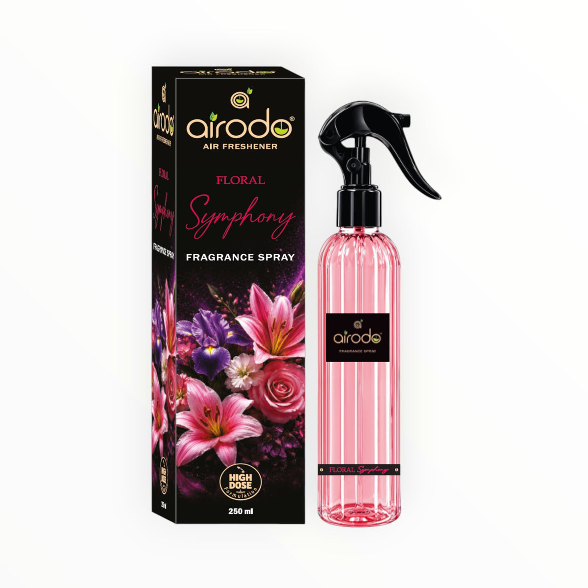 AIRODO Fragrance Spray – Floral Symphony | 250ml | FDA Approved | 3X More Fragrance | Essential Oils