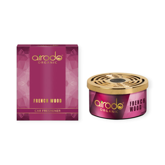 Airodo One French Wood Organic Car Freshener, Strong Fiber Air Freshener to Freshen'up Your Car - Car Accessories interior car perfumes and fresheners (50g with 2 Refill)