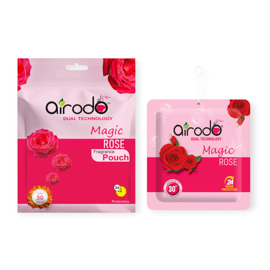 AIRODO Magic Rose Fragrance Pouch – 10g | Dual Technology | Up to 30 Days Freshness