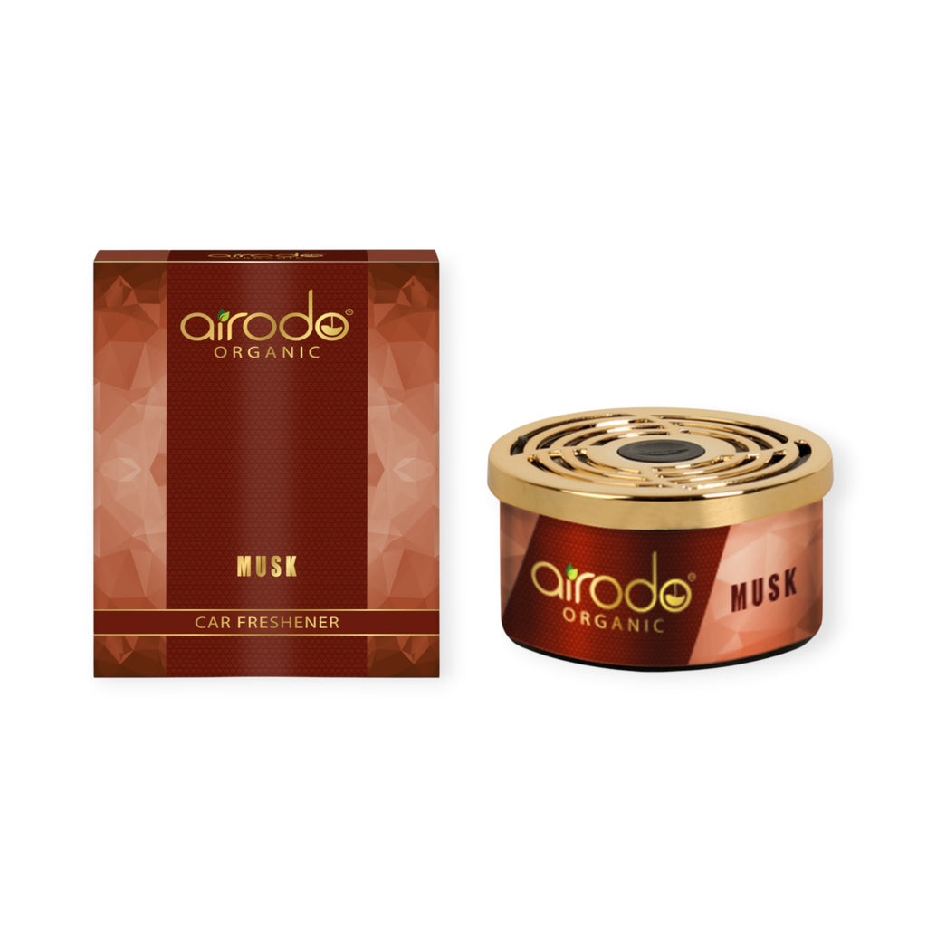 Airodo One Musk Organic Car Perfume, Strong Fiber Air Freshener to Freshen'up Your Car - Car Accessories interior car perfumes and fresheners (50g with 2 Refill)